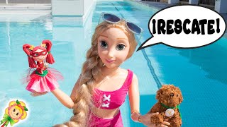 😂 Rapunzel rescata a mi cachorro y a Mini Lily de la piscina 🤪 Baby Brownie no quiere volver al cole