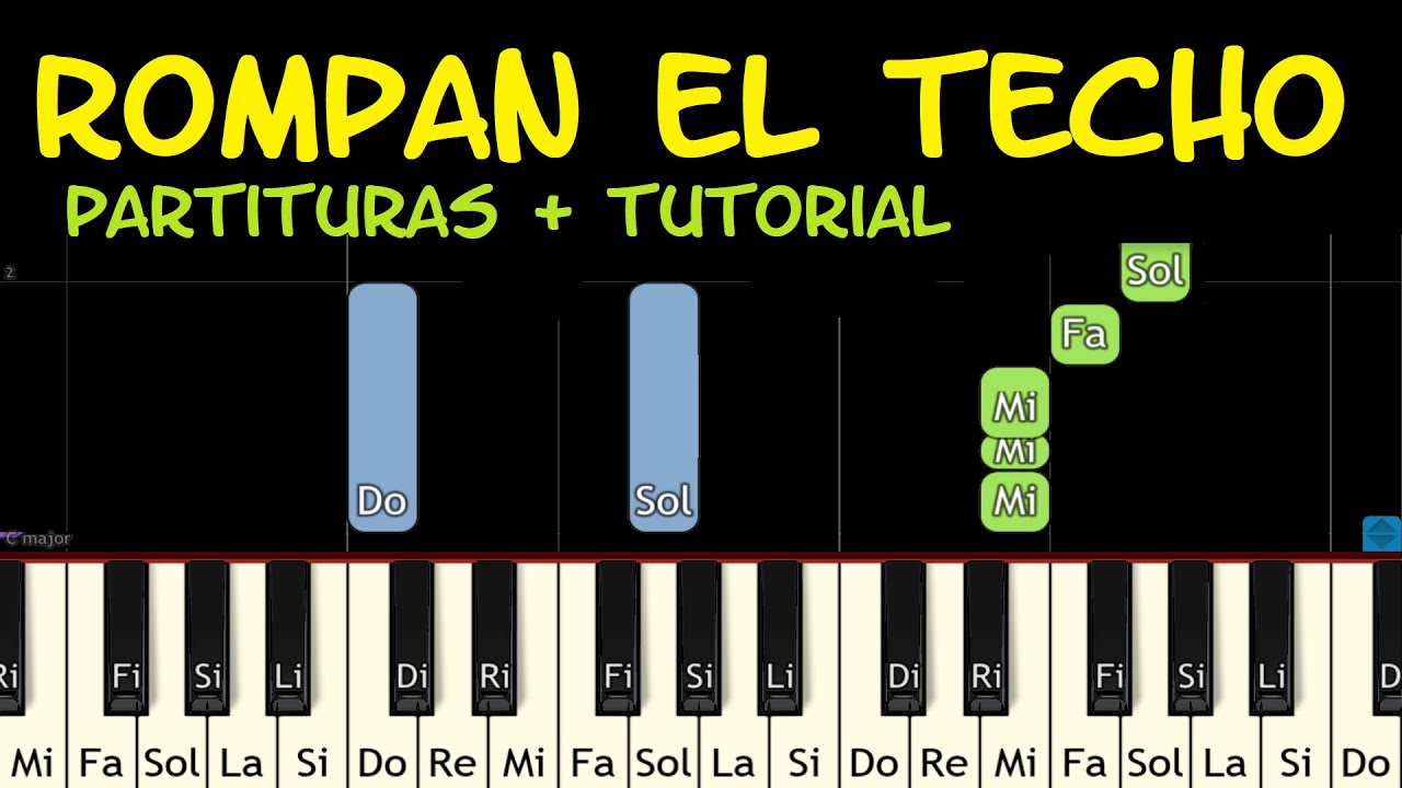ROMPAN EL TECHO Genesis Colon Piano Tutorial Facil Partitura Acordes Pista #rompaneltecho