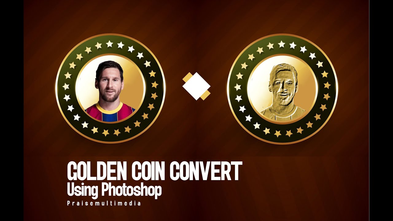 Photoshop: How to Make Golden Coin Convert -Photoshop #viral #photoshop ...