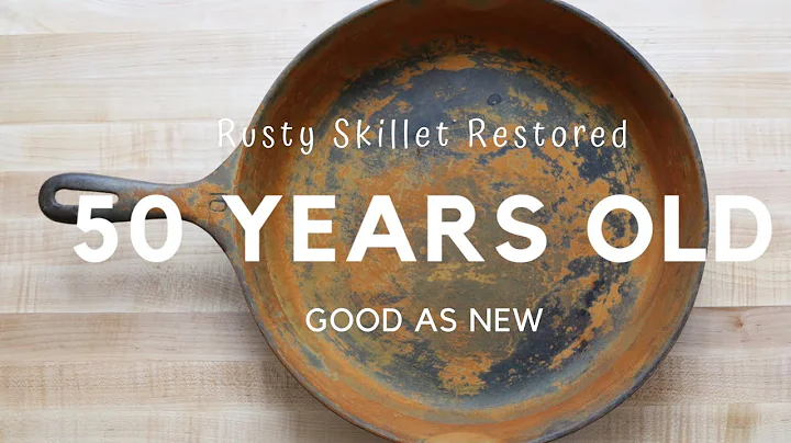How to Season a Rusty Cast Iron Skillet | How to Fix,  Clean and Restore Cast Iron