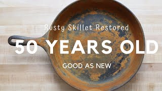 How to Season a Rusty Cast Iron Skillet | How to Fix,  Clean and Restore Cast Iron