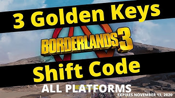 3 Golden Keys Borderlands 3 Shift Code - All Platforms - Expires November 13, 2020