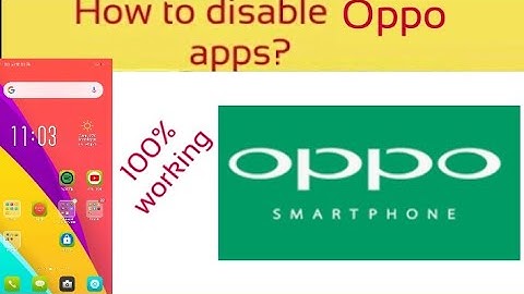 How to disable apps in oppo