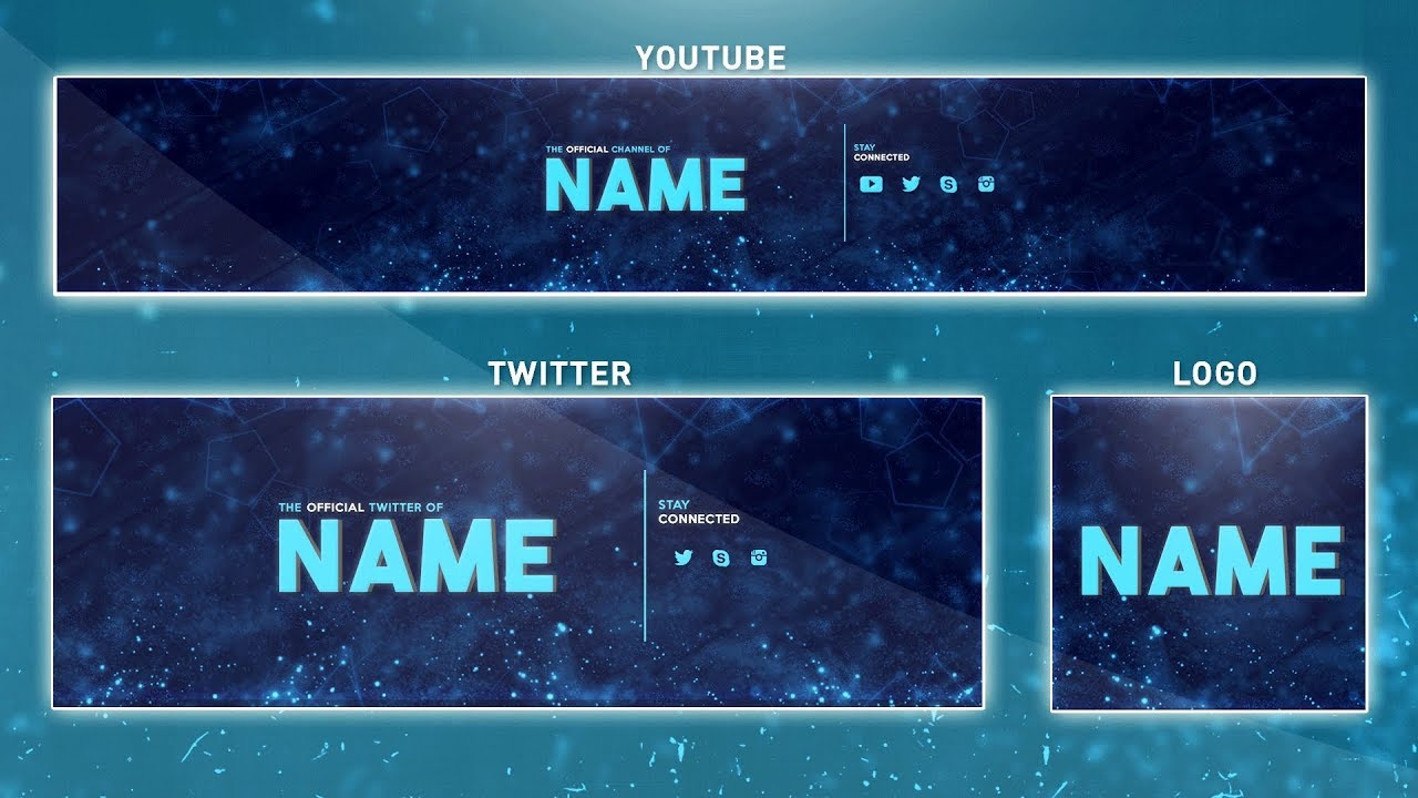 Free YouTube Logo Banner Template Photoshop Banner 