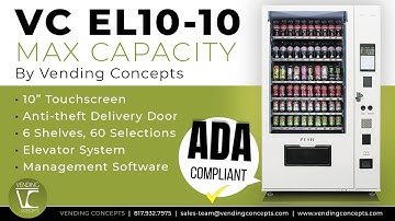 VC EL10-10 MAX CAPACITY Vending Machine: ADA Compliant & Advanced Features