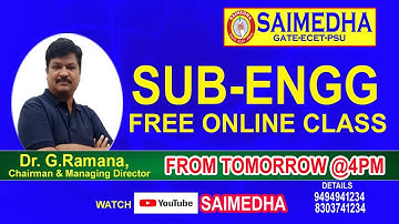 sub engineering 2022 notification | Sub Engg Free Classes session -2
