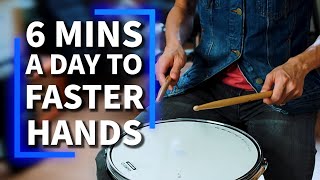 6 Min Drum Pad Practice Workout to Get Your Hand Speed to 200 BPM | Beginner to Advanced