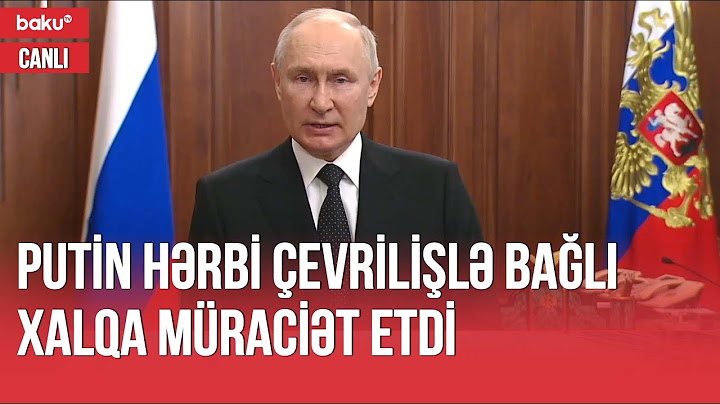 Putin hərbi çevrilişə cəhdlə bağlı xalqa müraciət etdi - CANLI