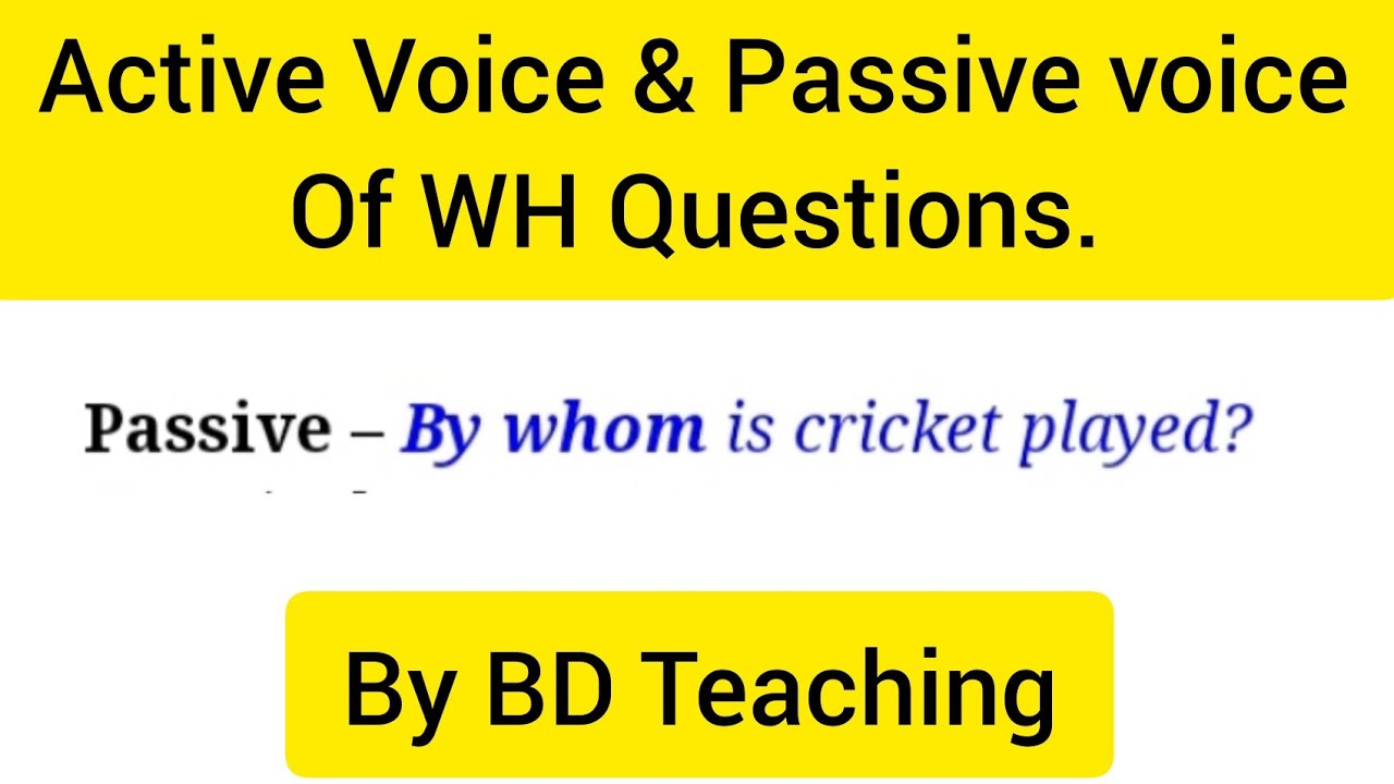 Active passive questions