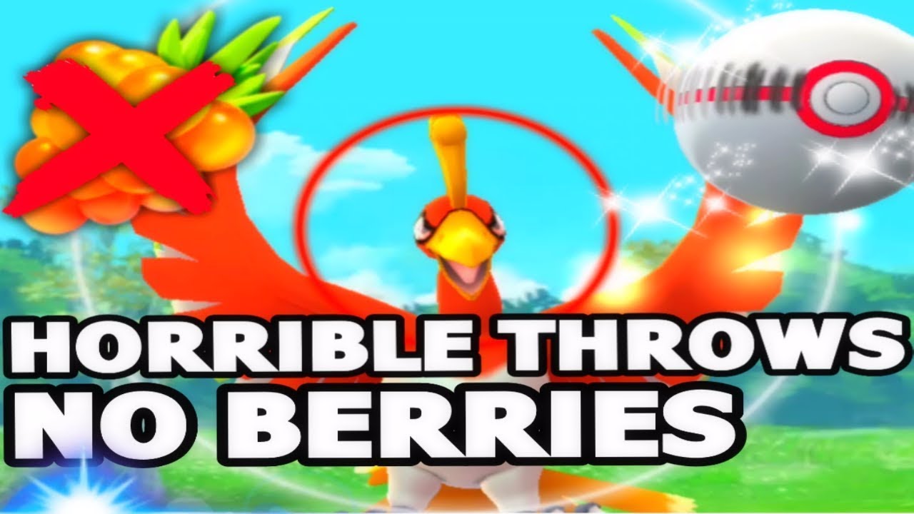CATCHING LEGENDARY HOOH WITH HORRIBLE THROW & NO BERRIES IN POKEMON GO