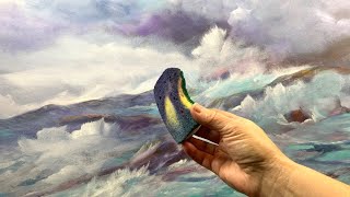 Using a Sponge ~Acrylic Painting Tutorial #350