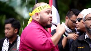 Seruan oleh Pemidato HALUAN di Himpunan Aman 'AN-NAKBAH'