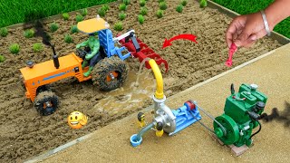 Diy tractor mini borewell drilling machine science project |submersible water | @topminigear #1