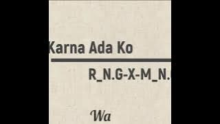 Karna Ada Ko ( Versi Animasi Lirik)