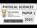 PHYSICAL SCIENCES PAPER 1 GRADE 12 , 2023  JUNE FINAL EXAM (THUNDEREDUC)