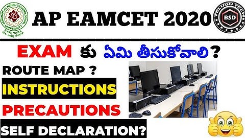 AP EAMCET EXAM FULL INSTRUCTIONS || PRECATUIONS || SELF DECLARATION FORM || BSD TELUGU TECH