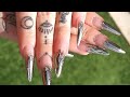 How to: apres gel x extensions | chrome flames | flame nail art | #chromenails