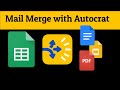 Use Autocrat to Mail Merge from Google Sheets to Docs, Slides, or PDF Files