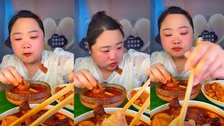Chinese Mukbang ASMR | Eating Spicy Pork Intestines & Chili Oil Noodles (Extreme Sound)