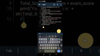 Python Program to Calculate and Display Total Score and it's corresponding Grade.