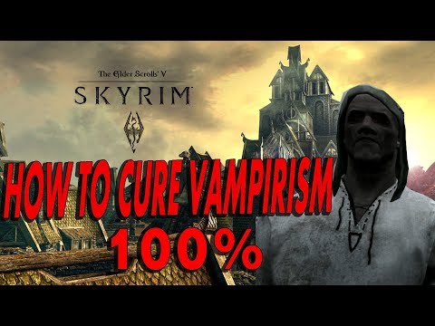 شرح سكايرم  كيف تتخلص من مصاص الدماء مضمون skyrim how to cure vampirism