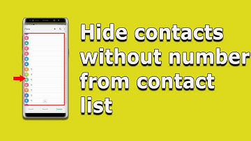 How to hide contacts from contact list in Samsung (contacts without numbers)