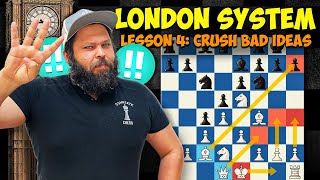 London System: Lesson 4 Bad Strategic idea of black c4!