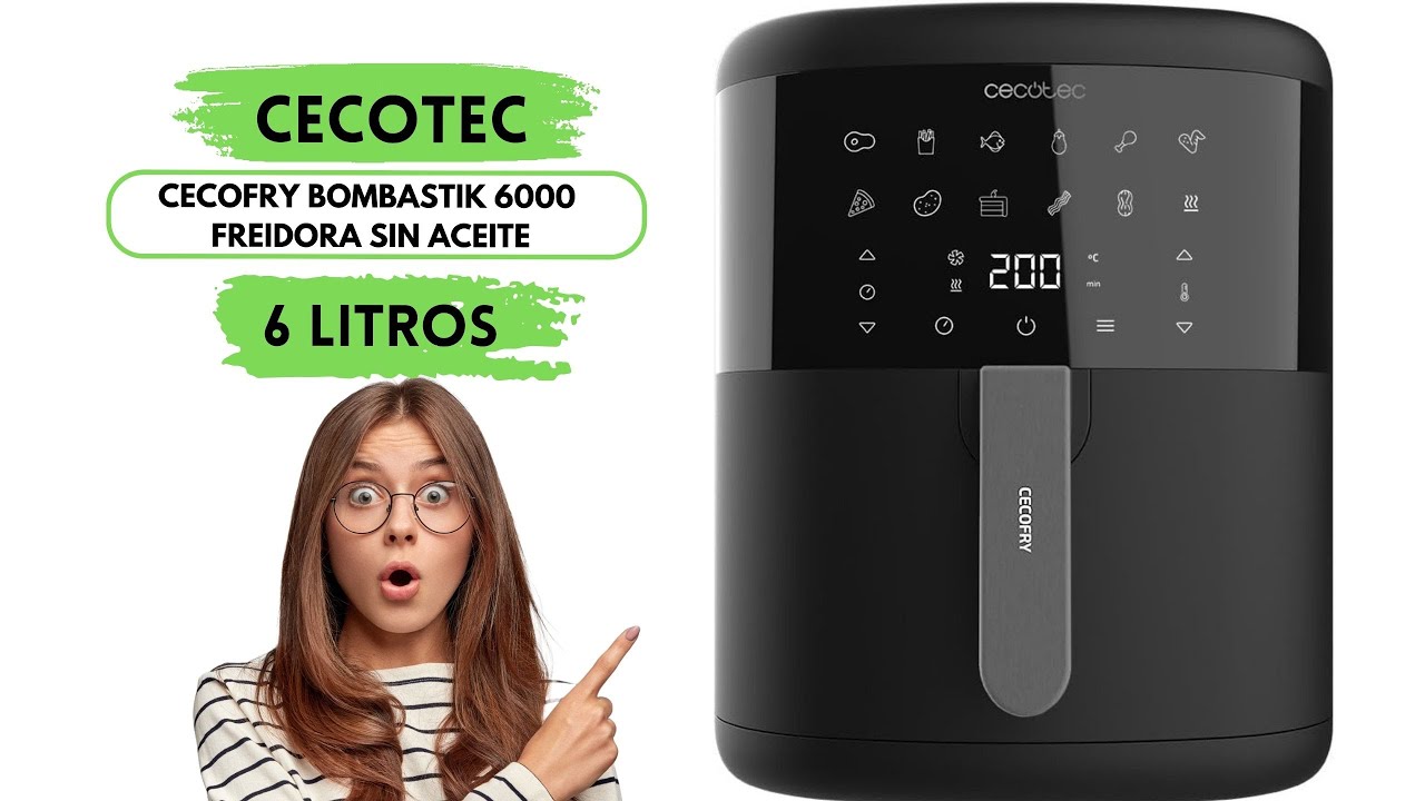 Freidora sin aceite airfryer Cecotec Cecofry Bombastik 6000