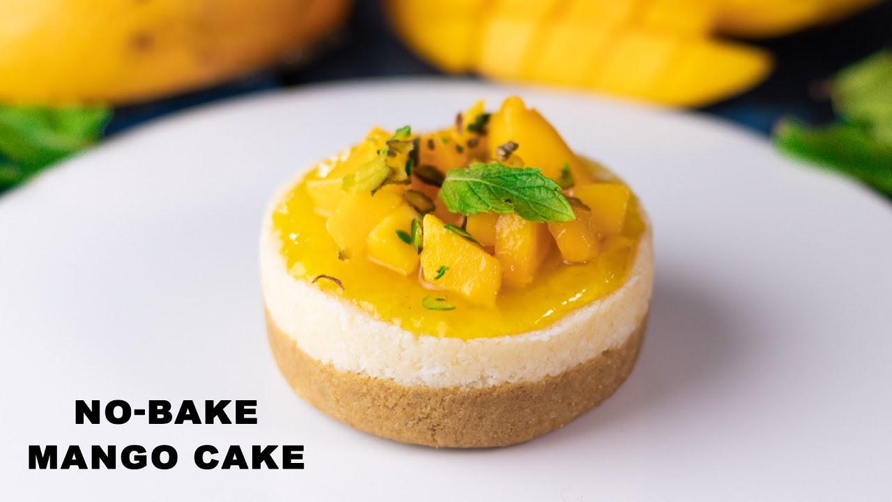 नो-बेक मेंगो केक बिना ओवन या कुकर के | No-bake Mango Cake | Indian Sweets | MintsRecipes