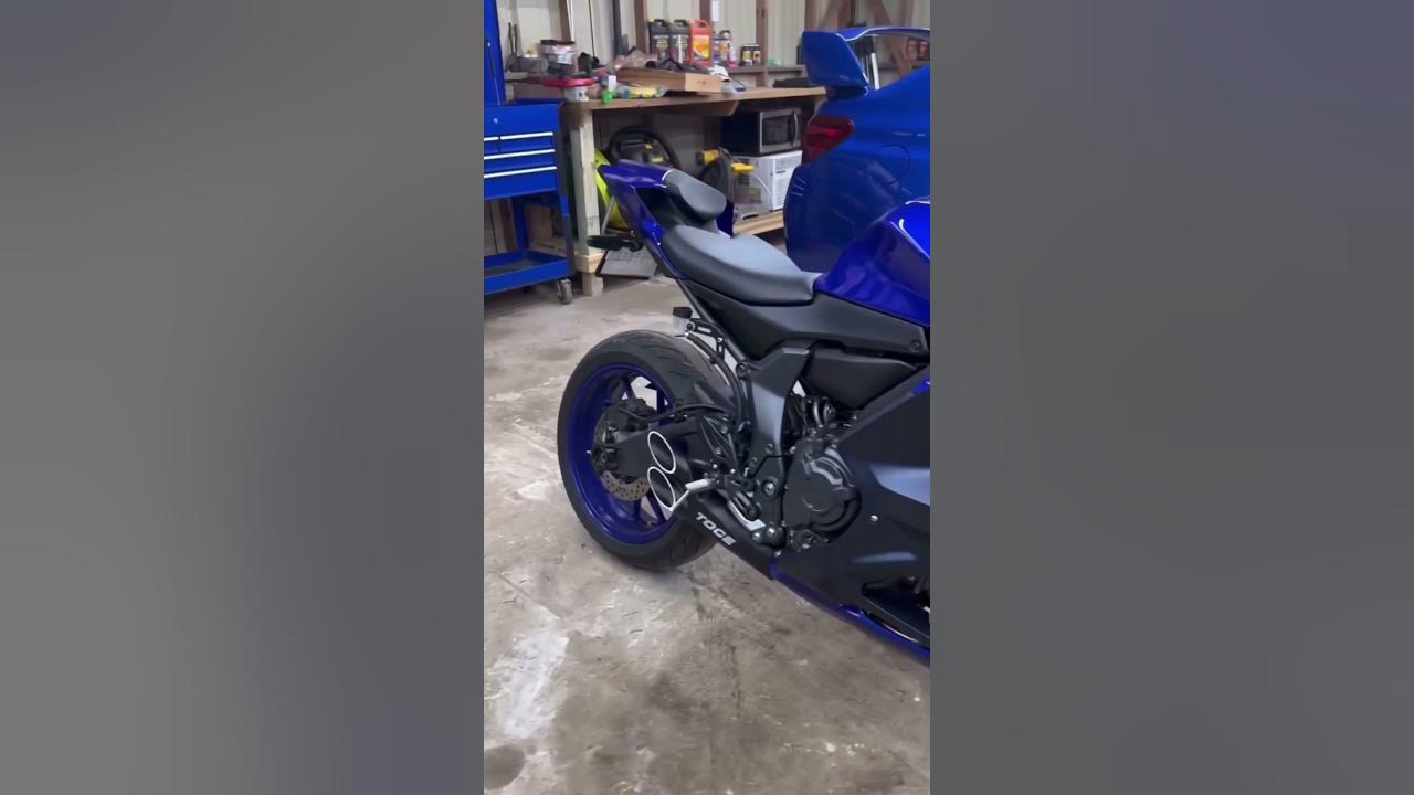 YAMAHA YZF R7 TOCE Full Exhaust System Sound (Cold Start, Exhaust Revs
