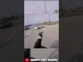 Biker crashes because of cops policechase bike