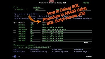 Debugging Stored Procedures and Exit Programs - IBM using SQL Script