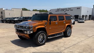 2008 Hummer H2 SUV Fusion Orange 47k miles Sedona interior