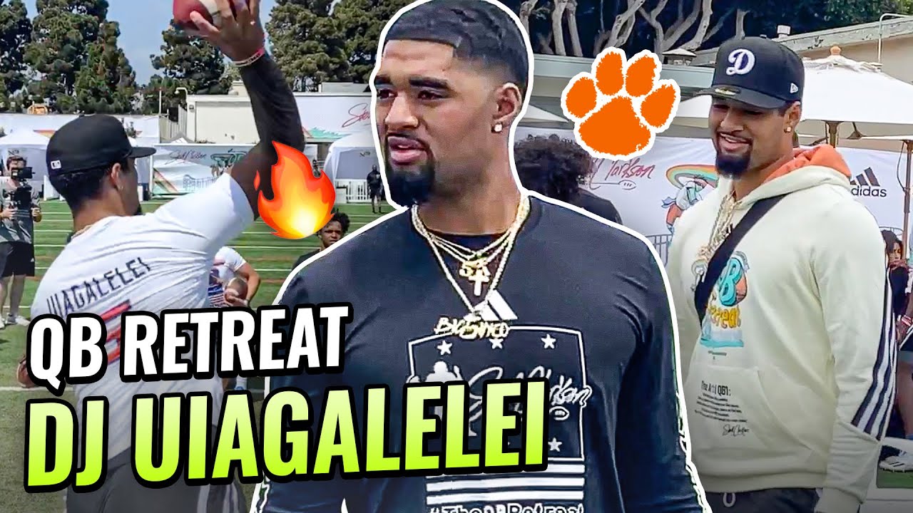 Clemson Star DJ Uiagalelei Trains #1 Player Quinn Ewers & Top Recruits At QB Retreat!