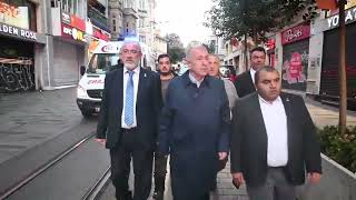 Ümit Özdağ Ve Ekrem İmamoğlunun İstiklal Caddesinde Göz Göze Geldiği Anlar