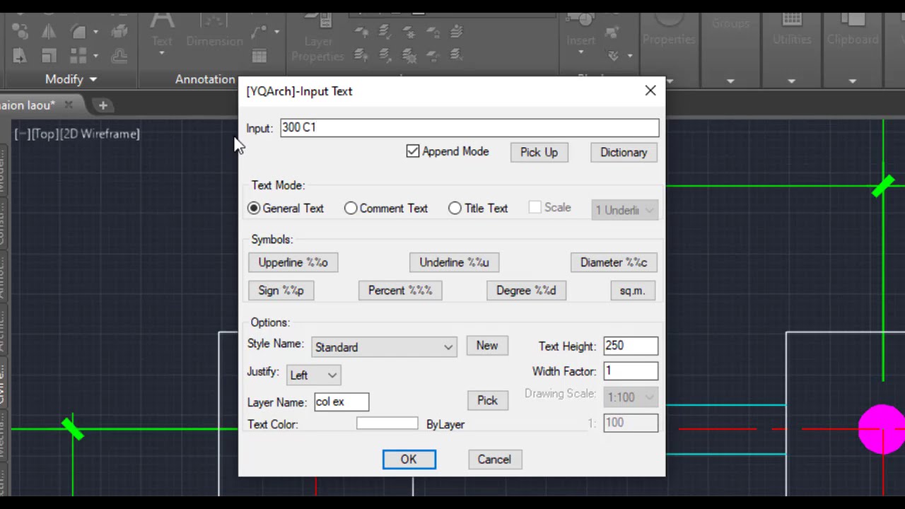 Drawing a Foundation Layout with YQARCH plugin in AutoCAD. Drawing made easy.