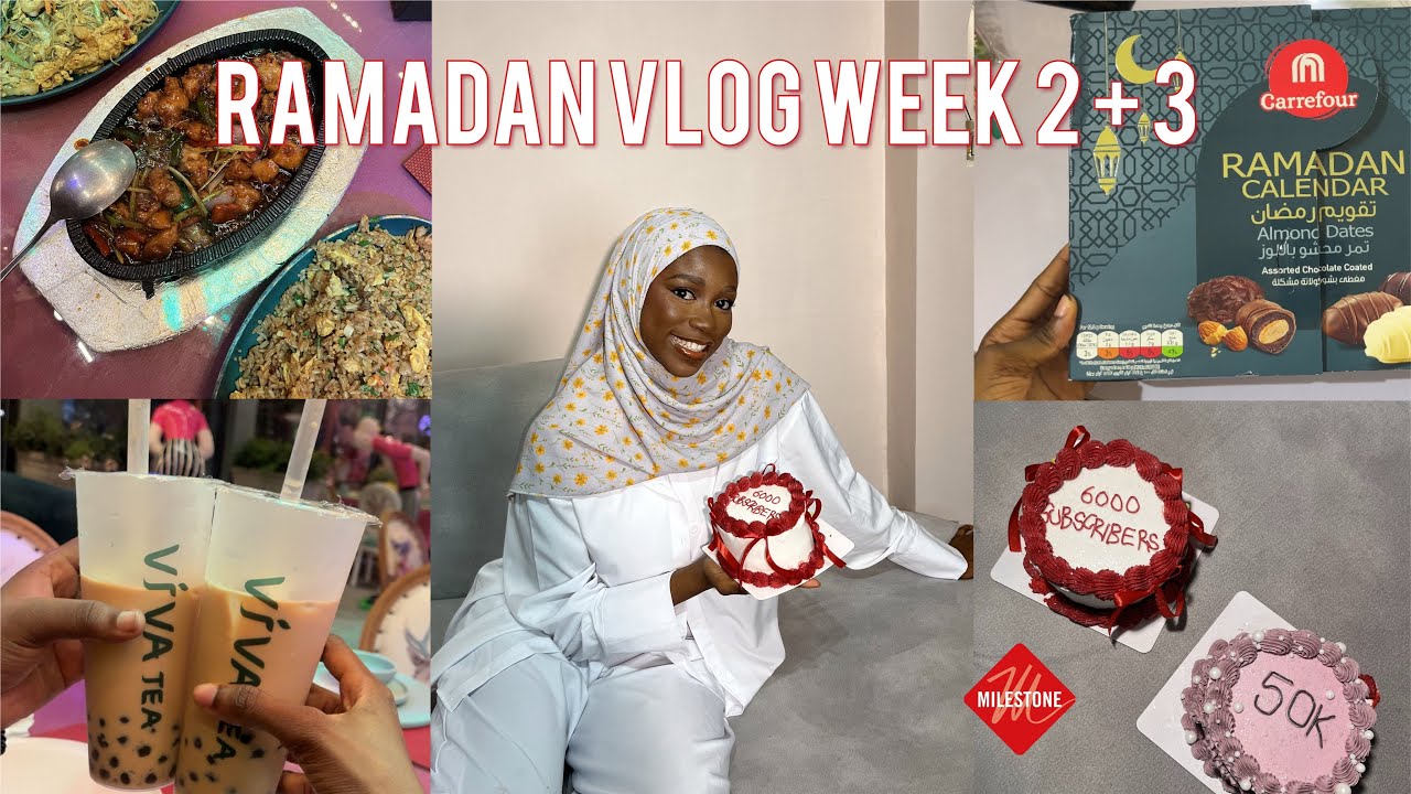 RAMADAN VLOG| tried boba for the first time,6000 subscribers! Reflections 🌙✨