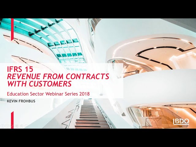 IFRS 15: Revenue recognition from Contracts with Customers