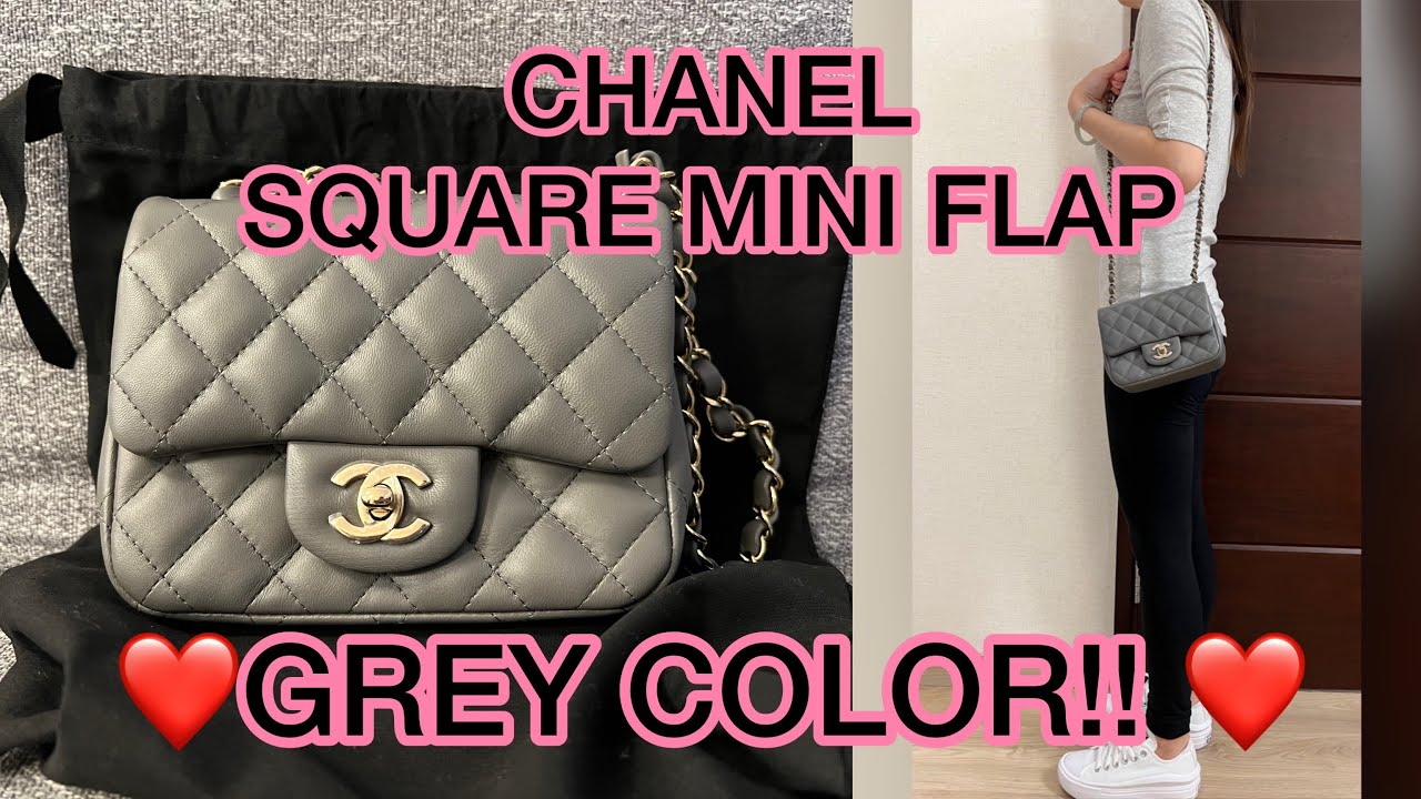 What fits inside CHANEL SQUARE MINI FLAP with PEARL CRUSH? unbox / modshots  / how to wear? 