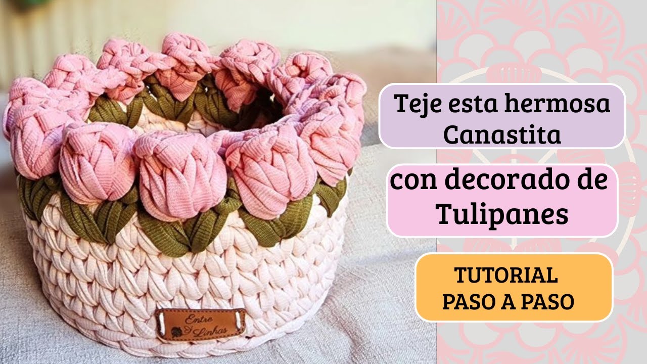 ¡Haz una canasta de tulipanes fácil y rápida!