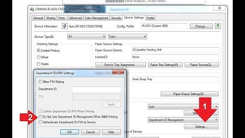 Any Canon Printer Disable department id prompt