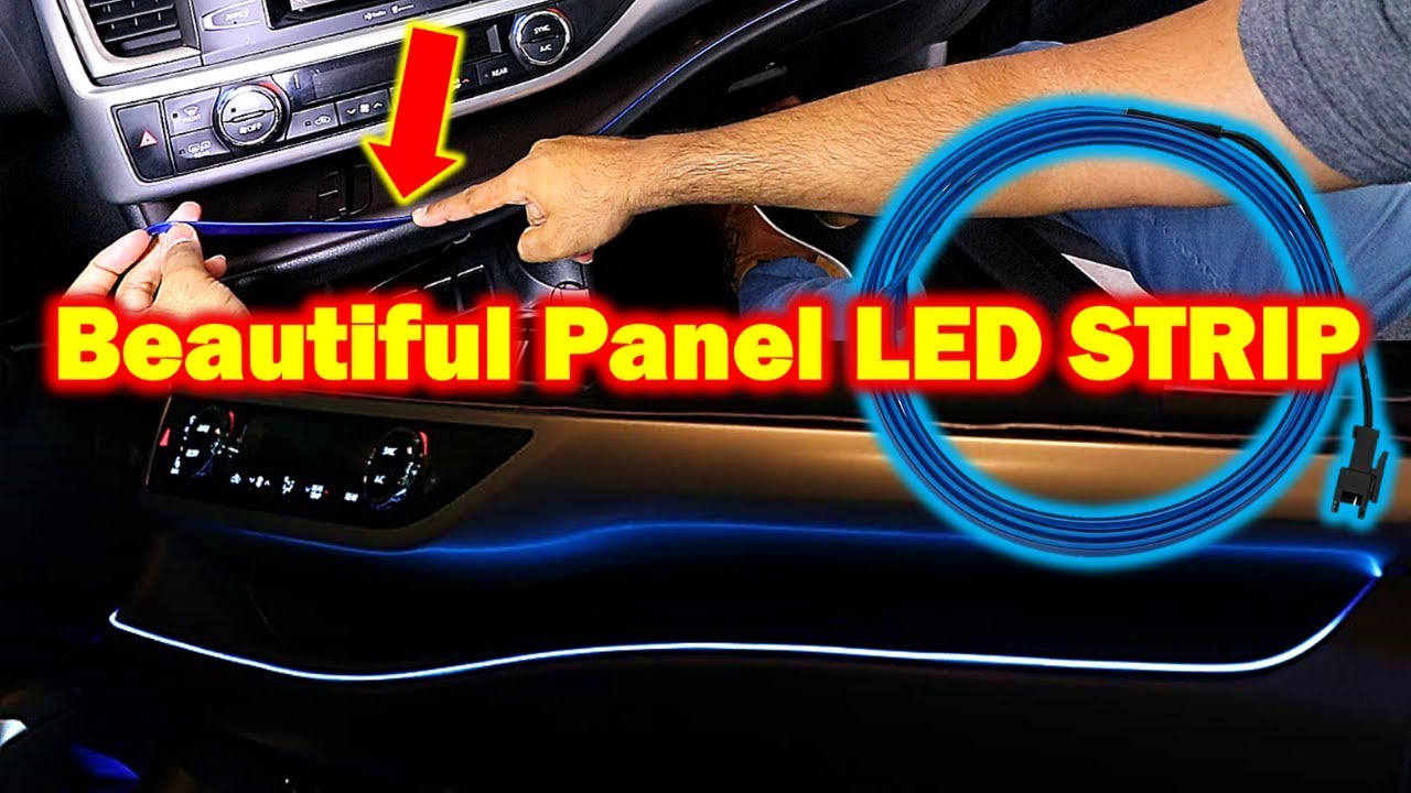 78.74 Inch 7 Color In 1 Car Interior Accessories Atmosphere Lamp EL Cold  Light Line With USB DIY Decorative Dashboard Console Auto LED Ambient Lights