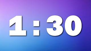 1:30 Countdown | Indigo-Blue Gradient | Silent Minimal Timer News