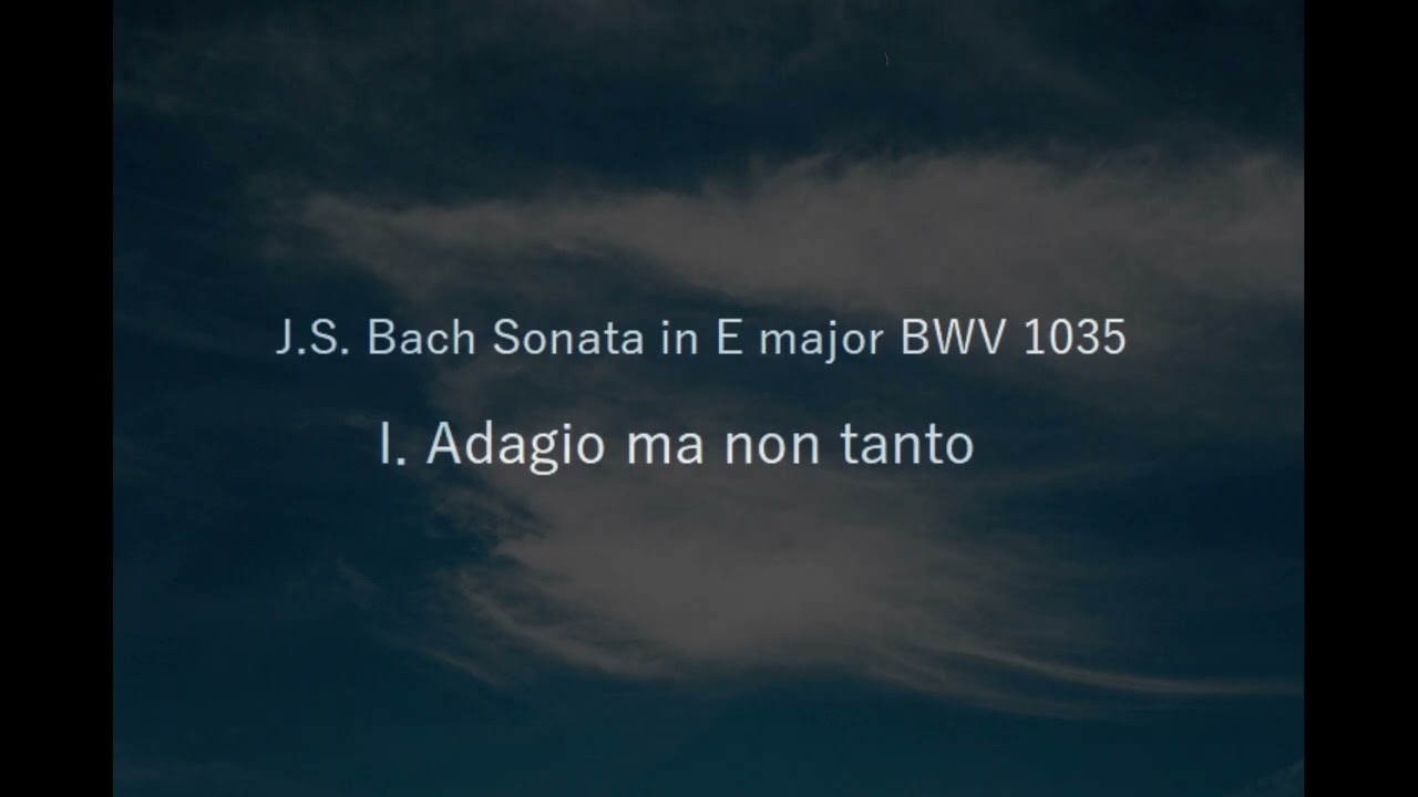 J.S. Bach: Flute Sonata in E major, BWV 1035, I. Adagio ma non tanto