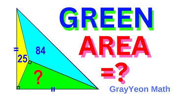 Find the area of the green triangle #mathpuzzles #geometryskills #thinkoutsidethebox