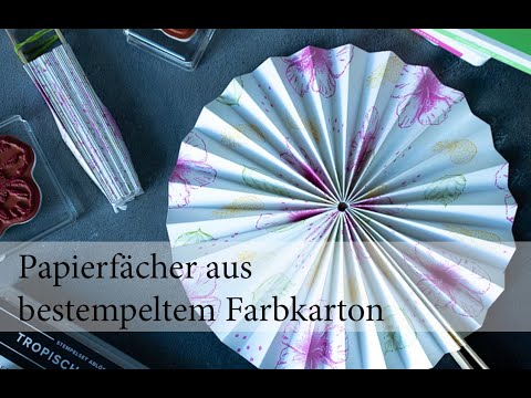 Papierfächer aus bestempeltem Farbkarton