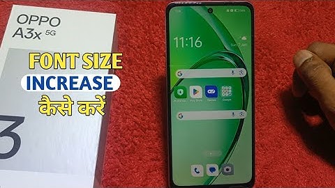 How To Change Font Size in Oppo A3x 5g | Oppo A3x 5g Font Size Change Kaise Kare