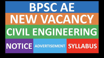 BPSC ASSISTANT ENGINEER NEW VACANCY | CIVIL ENGINEERING | 2019