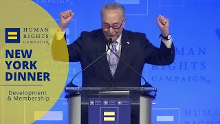 Sen. Chuck Schumer Speaks at the 2023 HRC Greater NY Dinner