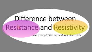 Difference between Resistance and Resistivity (physics current and electricity 2019)